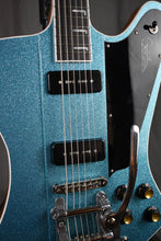 Load image into Gallery viewer, Kauer Banshee Baritone Sky Blue Flake w/ Bigsby