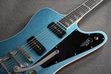 Load image into Gallery viewer, Kauer Banshee Baritone Sky Blue Flake w/ Bigsby