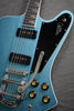 Kauer Banshee Baritone Sky Blue Flake w/ Bigsby