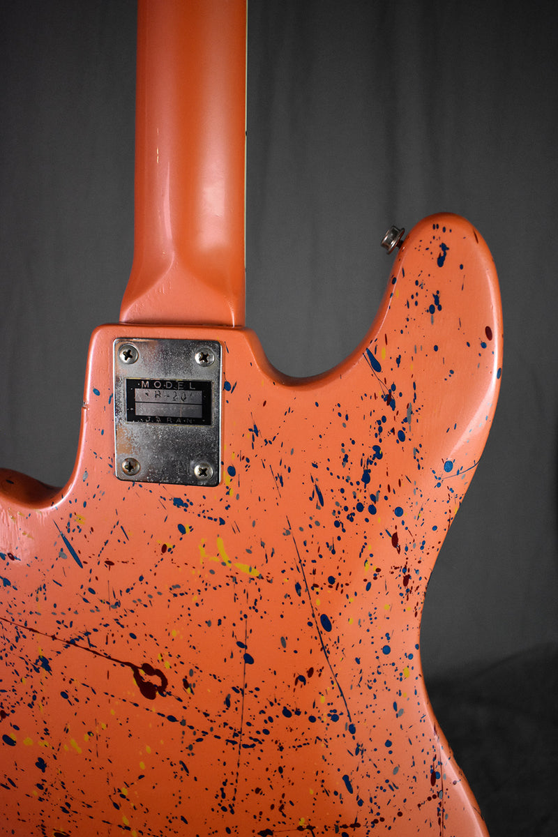 1960s Teisco Del Ray EB-200 Peach Splatter – Telluride Music Co.