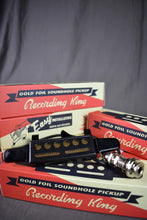 Load image into Gallery viewer, Recording King Gold Foil Sound-Hole Pickup