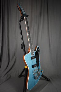 Kauer Banshee Baritone Sky Blue Flake w/ Bigsby