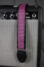 Load image into Gallery viewer, Souldier Houndstooth 1.5&quot; Black Teeth on Pink Strap