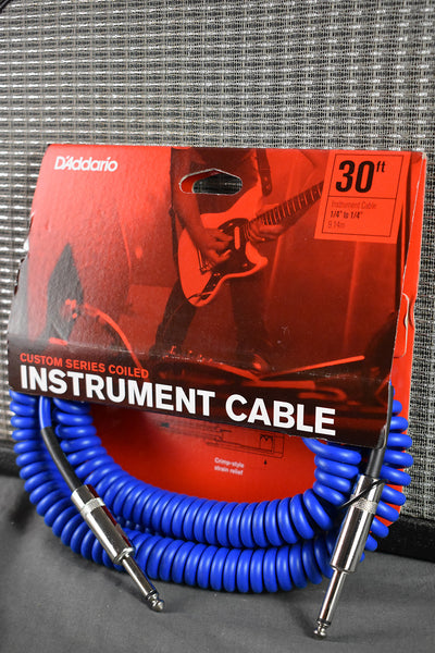 D'Addario Custom Series Coiled Instrument Cable 30 ft.