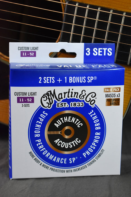Martin Authentic Acoustic SP Value Pack Custom Light (.011 - .052)