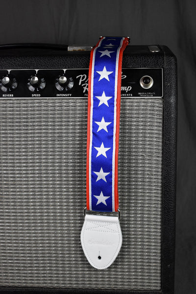 Soudier Knievel 1.5" White Star on Blue Strap