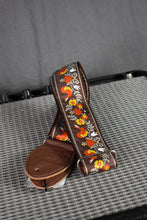 Load image into Gallery viewer, Lovebirds 2&quot; Orange/Yellow on Brown Strap