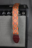 Rustic 2" Orange Flower on Tan Strap