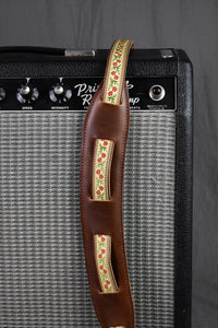 Souldier Petunia Maroon Flower on Yellow Deluxe Saddle Strap