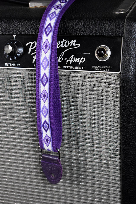 Souldier Cottonmouth Alternating Diamonds on Purple Mandolin Strap