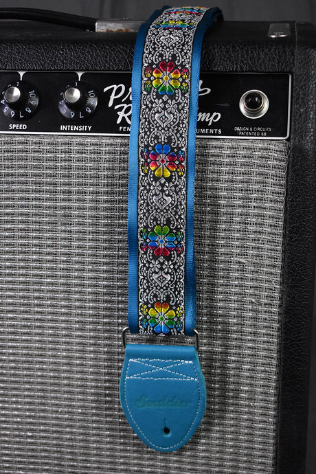 Daydream Black/Silver w/ Rainbow Flowers Strap