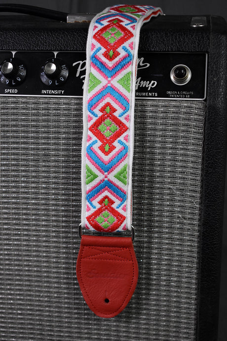 Diamante Multicolor on White Strap