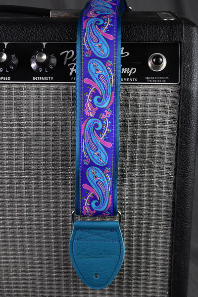 1.5" Paisley on Turquoise Strap