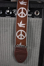 Load image into Gallery viewer, Souldier 2&quot; Peace Dove White on Brown Strap
