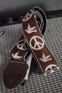 Souldier 2" Peace Dove White on Brown Strap